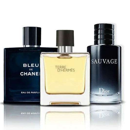Set di 3 profumi | Bleu de Chanel + Terre d'Hermès + Sauvage