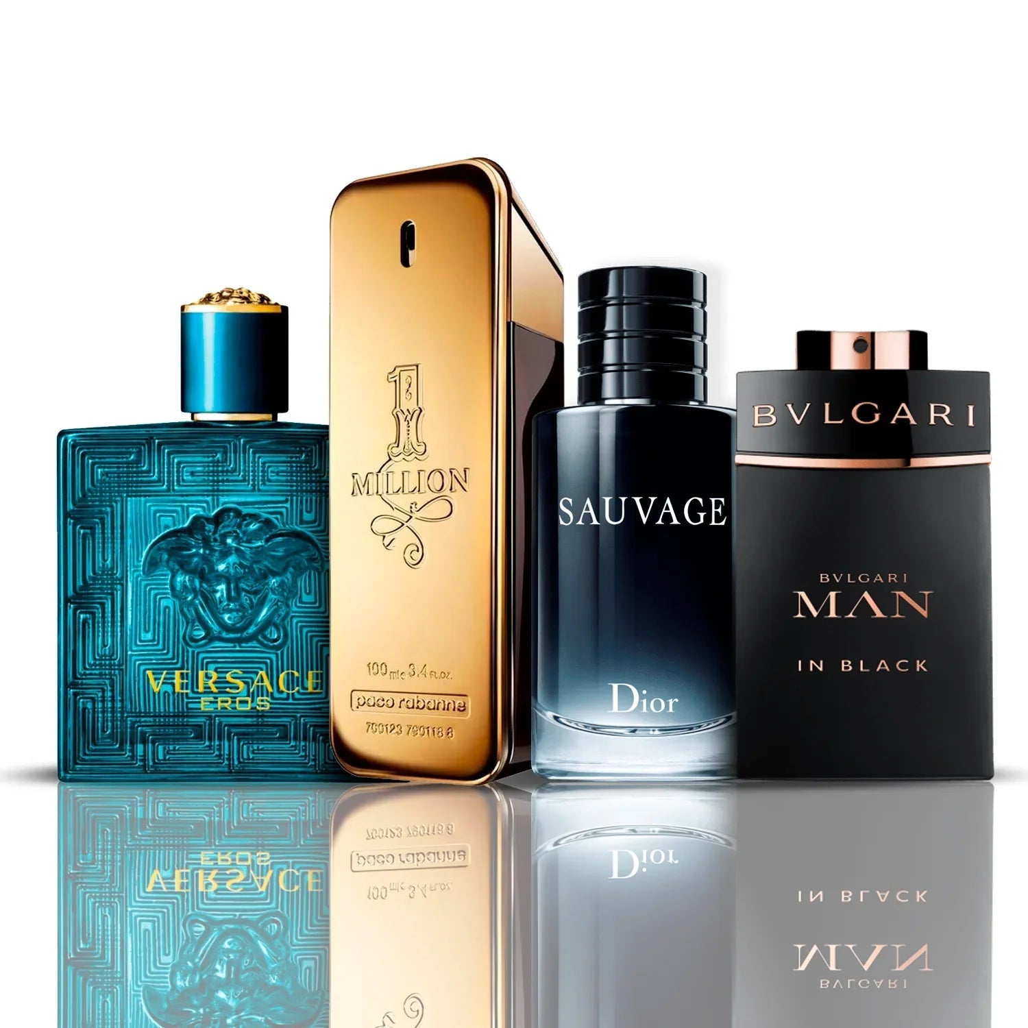 Set di 4 profumi  | Eros + One Million Paco Rabanne + Man in Black + Sauvage